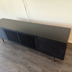 Black Modern TV Console / Media Cabinet