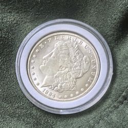 1884-CC Carson City Morgan Silver Dollar $1 CHOICE Brilliant Uncirculated BU+
