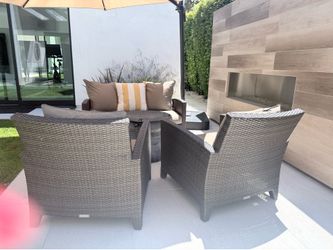 Restoration Hardware Loveseat and two club chairs