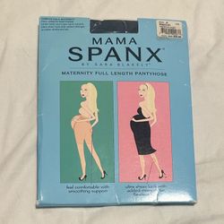 NEW! Spanx Mama Maternity Full Length Pantyhose Black Sz A
