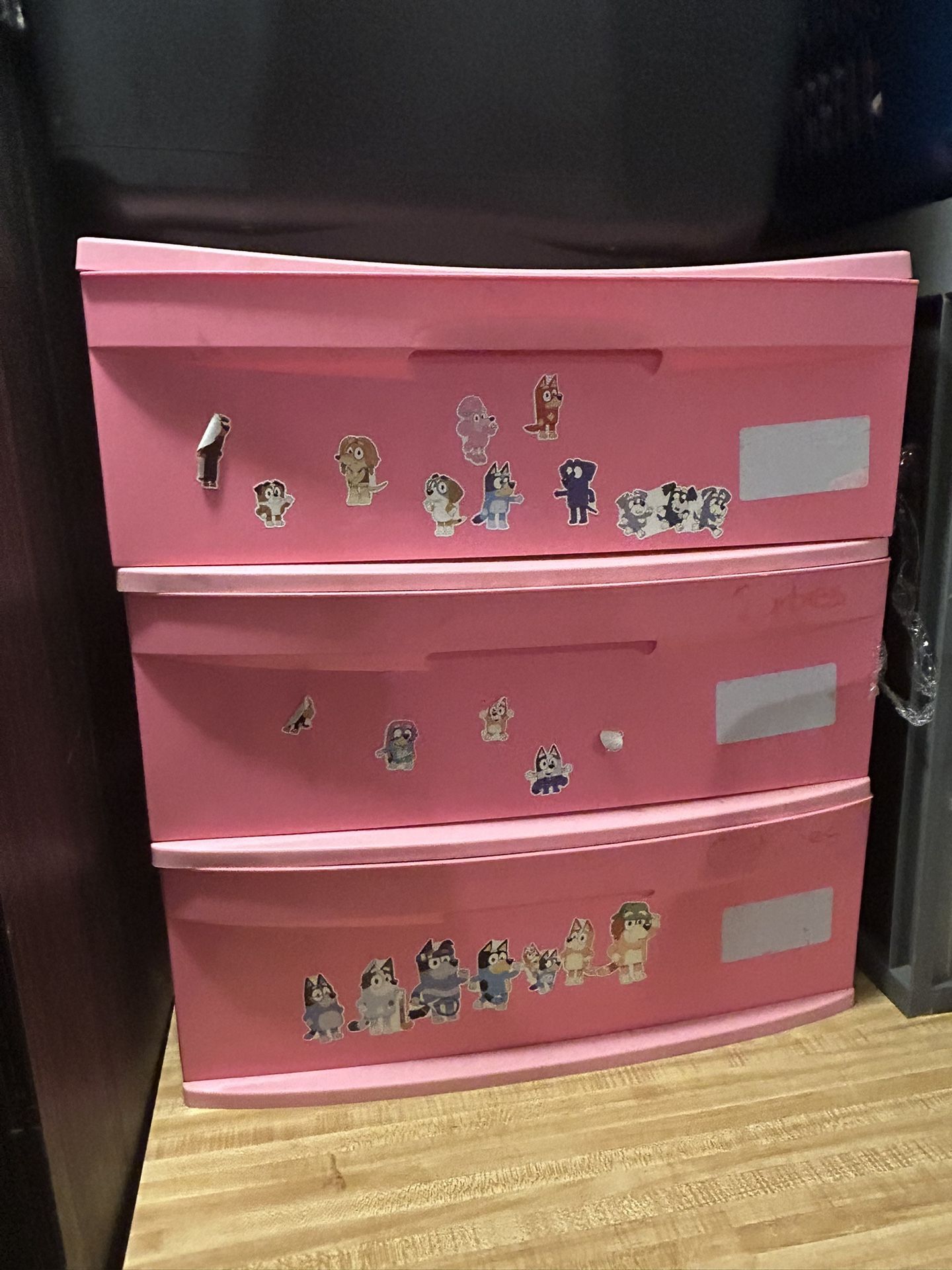 Pink Plastic Drawers