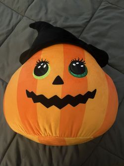 Halloween Pumpkin Squishmallow Type Stuffed Animal
