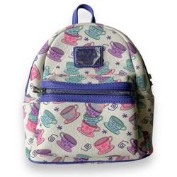 Alice In Wonderland Tea Party Mud Disney Mini Backpack Loungefly Pink & Purple