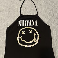 Nirvana Cropped Halter Top for Women ( LG )