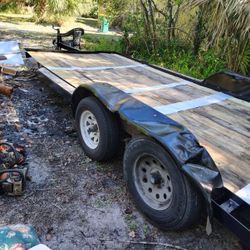 Used flatbed trailer 16 ft long , 6 ft wide $1400 Location MountDora Fla 32757