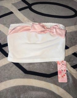 White Tube top with bow