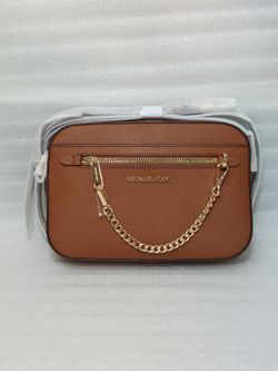 MICHAEL KORS Designer Crossbody Bag Purse. New With Tags. Brown Gold. Beautiful Women's Handbag. Authentic
