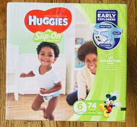Huggies Slip On Size 6- 74 Ct 