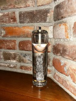 Gorgeous Blodgett Clear Art Glass Tall Heavy Oil Lamp Intense Bubble Base