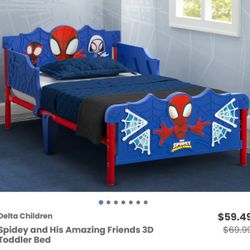 New spiderman toddler bed frame (Mattress sold separately )