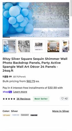 24 Piece Silver Backdrop