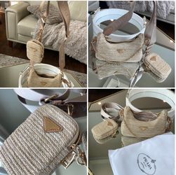 Crossbody raffia PR*DA