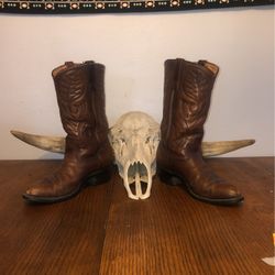 Mens/womens Pull On BBC Vintage Redwing Pecos Boots Western Brown Size 8E 9801-1 Made in USA