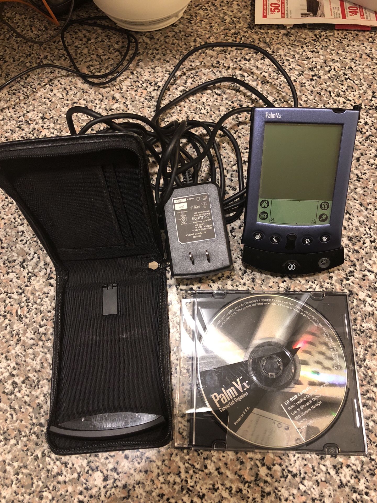 PALM PILOT Vx with charging cable cd and case