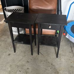 2 Black Nightstands