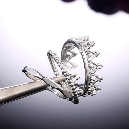 "3pcs/Set Lovely Shiny Heart Cocktail Party Beautiful Ring for Women, PD516