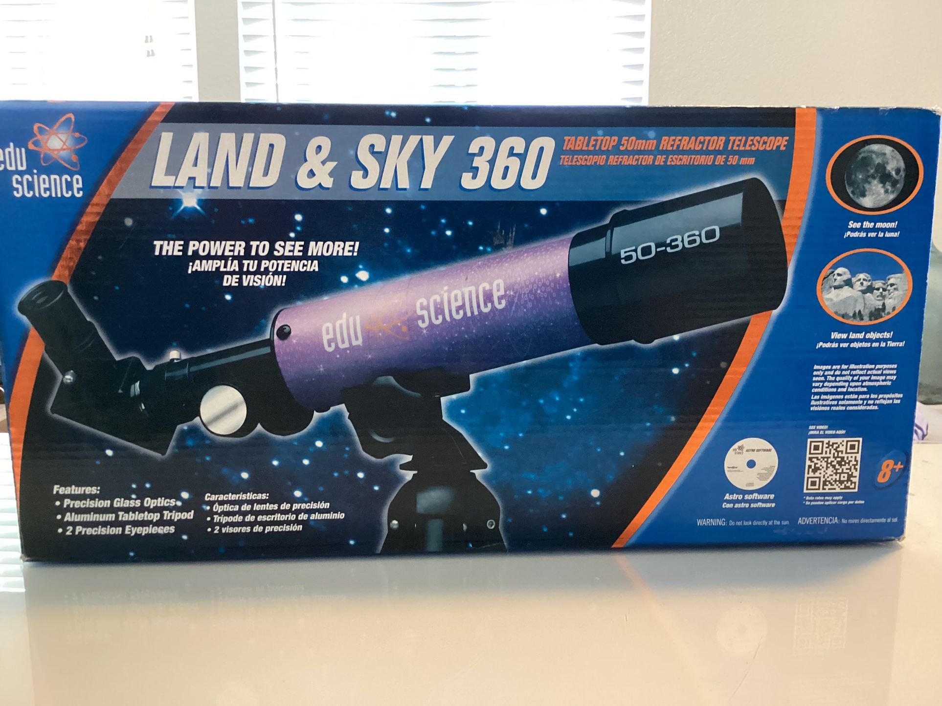 Edu Science Land & Sky 360 Telescope For Young Minds Brand New