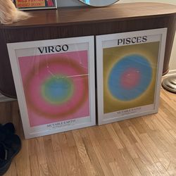 Pisces Virgo Aura Art With Frame