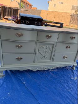 Antique Lexington  olive Green solid wood Dresser