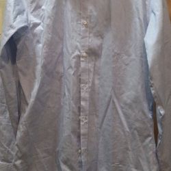 No This Long Sleeve Blue And White Dress Shirt Size 34 15 1/2 Neck Button Down Brand New Never Worn Been Packed Up Excellent Condition