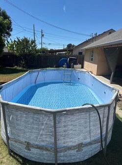 READ DESCRIPTION‼️Coleman PowerSteel 16x10 Above Ground Pool –FULL SETUP + ROBOT VACUUM& SOLAR HEATER MAT