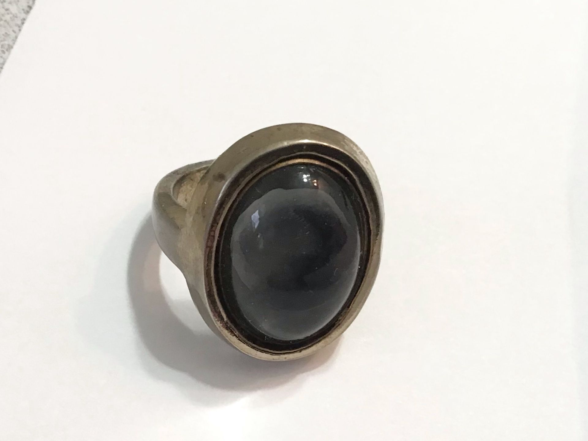 1975 Authentic MOOD RING Oval Shaped Silver Tone Vintage Original