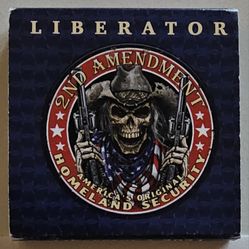 The HOMELAND SECURITY LIBERATOR 2nd Amendment 1 Oz Silver Colorized 999.9