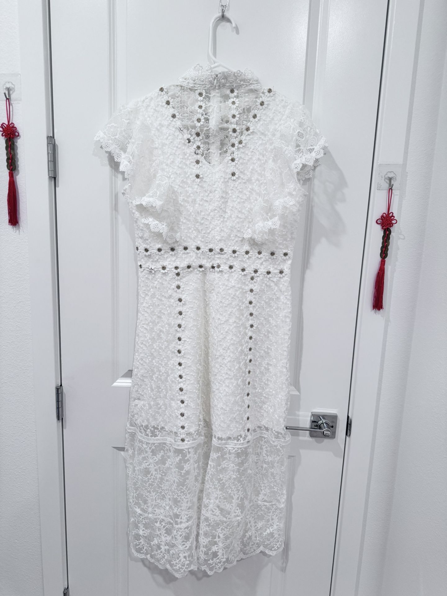 Beautiful Floral White Dress