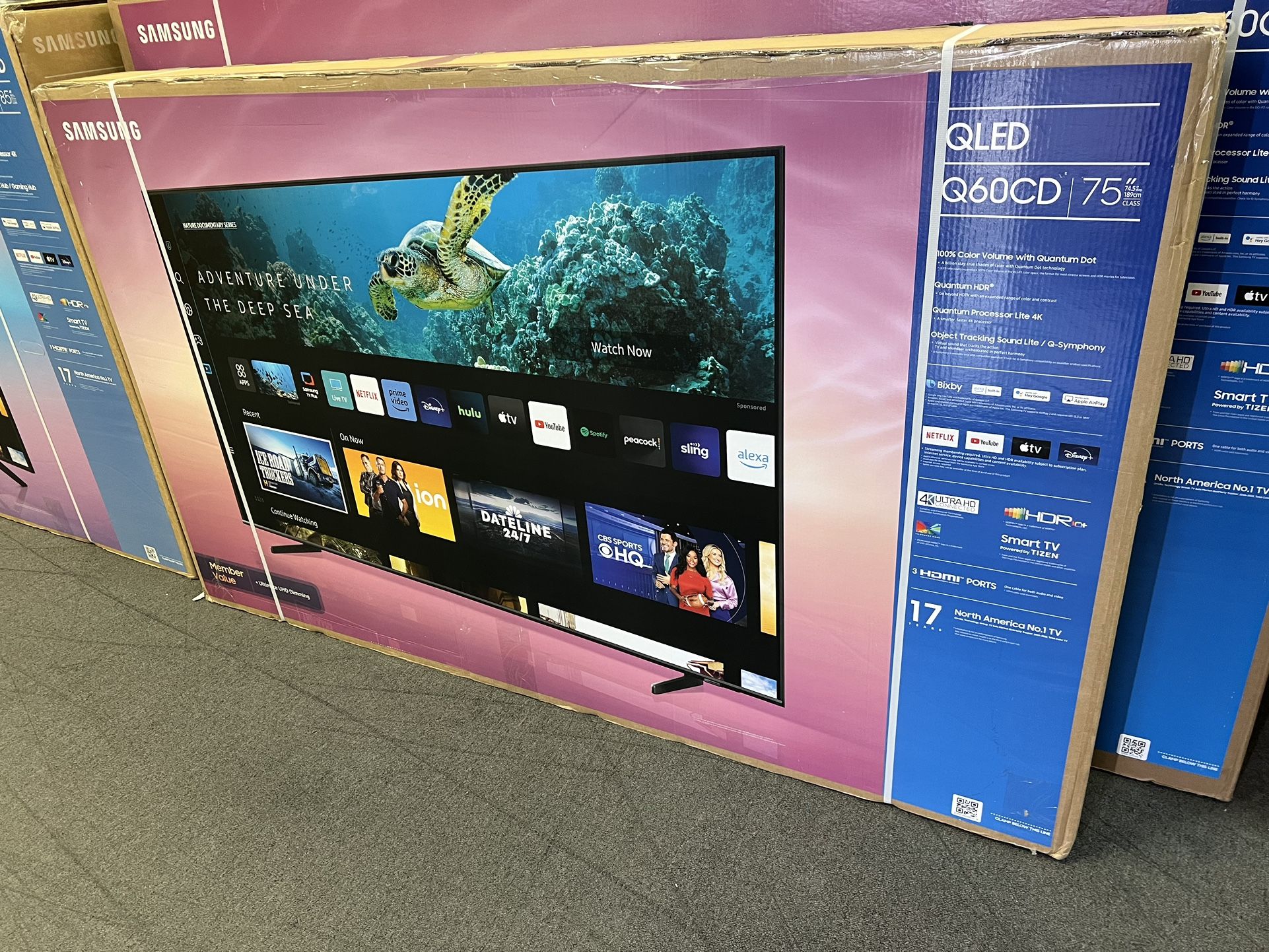 SAMSUNG 75” 4K QLED Q60CD