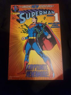 Superman Comic Book Wood Poster