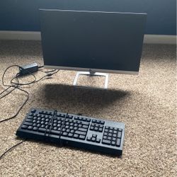 24 Inch Moniter And  Gaming Keyboard RGB 