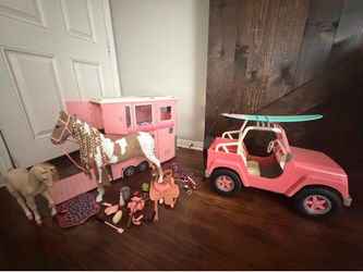 Our generation jeep horse trailer and horse