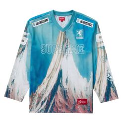 Supreme Mountain Hockey Jersey Blue Size Large