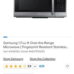 Microwave Oven Over  The Range 