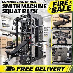 NEW COMMERCIAL GYM SQUAT RACK ALL IN ONE TRAINER NEW IN BOX - FREE DELIVERY