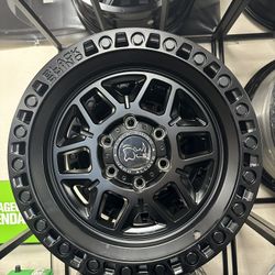 17 inch 17x9  BLACK RHINO KELSO Matte Black wheel rim 6x5.5 6x139.7 +0