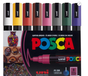 Posca Paint Pens Dark tones
