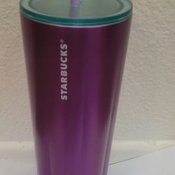Spring 2022 Green On Purple Starbucks Tumbler