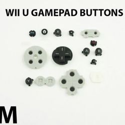OEM Full Set Replacement Button for Nintendo Wii U Gamepad Controller Black