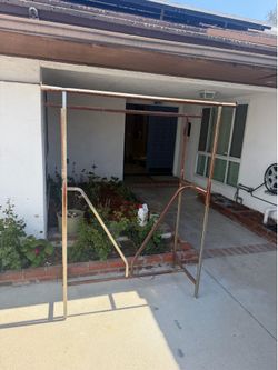 Only Hangers Adjustable Height - Heavy Duty - Double Bar Rectangular Rack with V-Brace - Maximum Extended Height to 81"