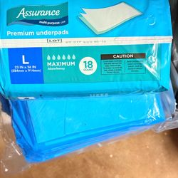 Aassurancee Unisex Premium Underpad for Adults, L , Maximum Absorbency (18 Count)