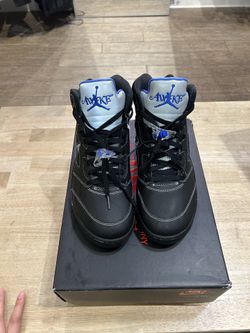 *Used* Air Jordan 5 Retro OG SP Black/Racer Blue Size:11.5