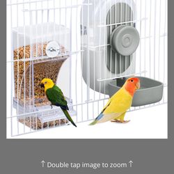 New No Mess Birdfeeder, And Water Dispenser Set