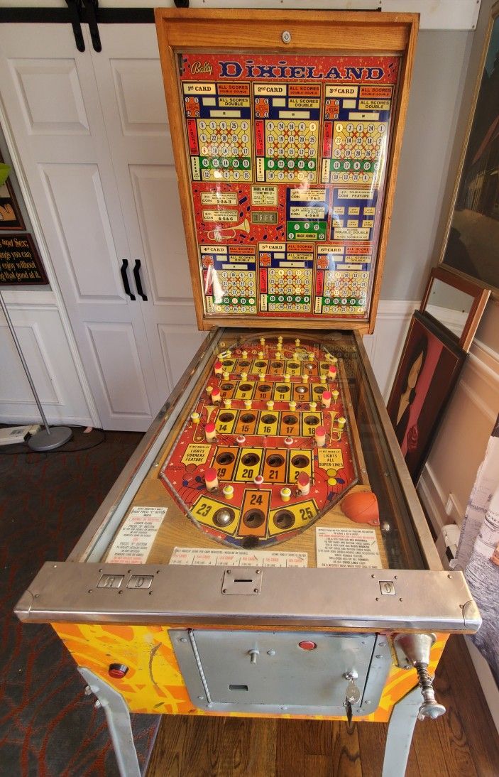 1978 Bally Dixieland 6 Card Bingo Pinball