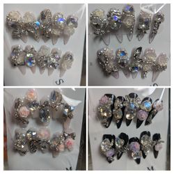 3D Gem Press on Nails - sizes S,M