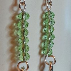 HANDMADE LIGHT GREEN LOTUS EARRINGS