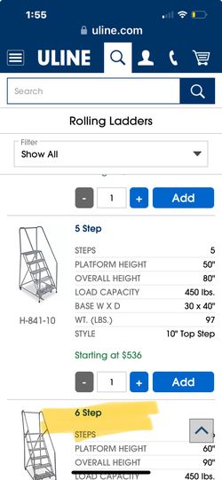 Industrial Rolling Ladders