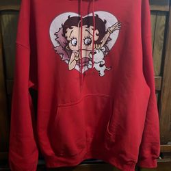 Betty Boop I Love Betty Unisex Pull-Over Hoodie for Boys and Girls