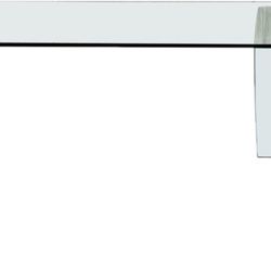 Italian Bent Glass Table/ Desk Attributed to FIAM, Italy