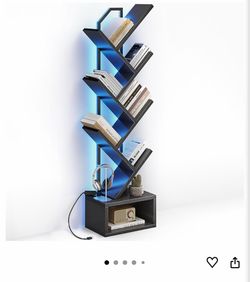 Black Tree Shaped Bookshelf